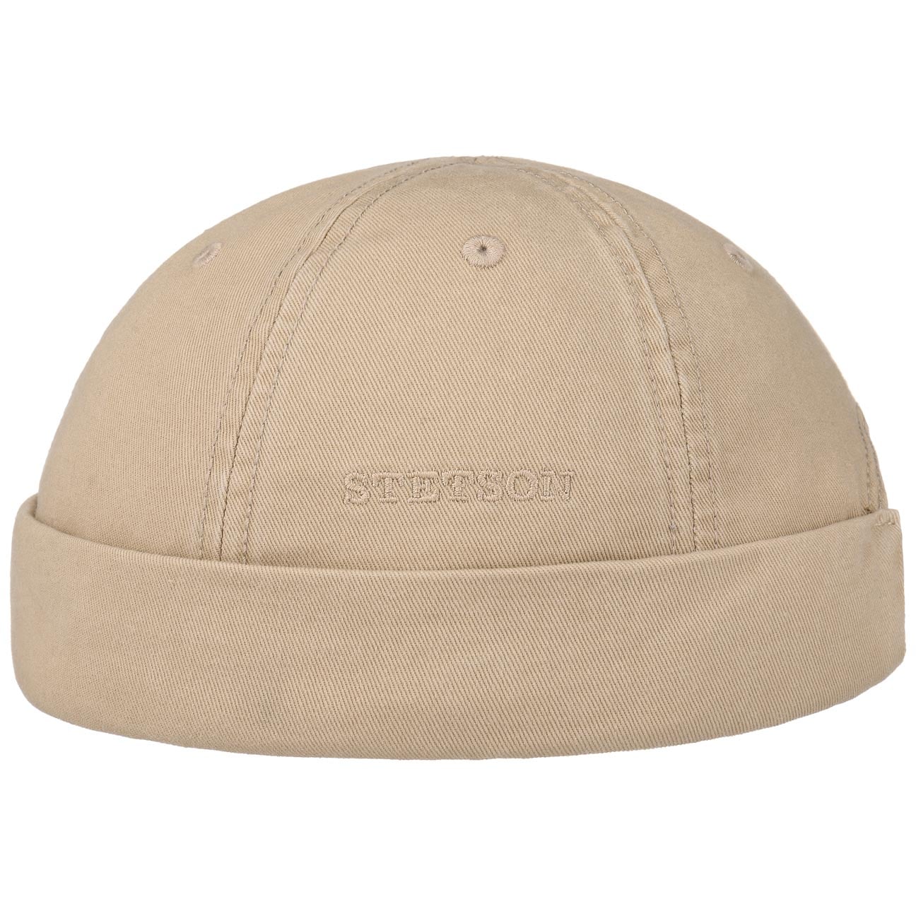 bonnet docker marron coton - Docker CO/PE brown par Stetson : Headict